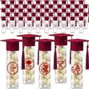 Teenyyou 50 Pcs Graduation Candy Tubes 2026 Graduation Party Favors Candy Boxes Plastic Grad Cap Jars Container with Tassels and Stickers for DIY Grad Table Party Favors (Marnoon), 1.50 x 5.51 inches