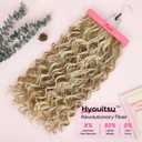 REECHO Curly Clip in Hair Extensions, 4PCS 24 inch Long Hair Extensions Clip ins Lace Weft Natural Hairpieces for Women Daily, Medium Blonde with Highlights