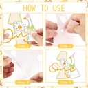 SUNBEAUTY Goose Party Decoration Set, Pink Yellow Bow Goose Baby Shower Decor, Funny Table Centerpiece Gift for 1st Birthday Decorations, Anniversary Decorations, Wedding Party Decor