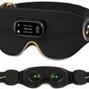 LC-dolida Pro Bluetooth Sleep Mask with White Noise & 3 Lights, Sleep Headphones with Upgrade Chip & Pure Sound, 3D Zero-Pressure Design for Side Sleepers, Total Blackout Soft Sleep Eye Mask, Black