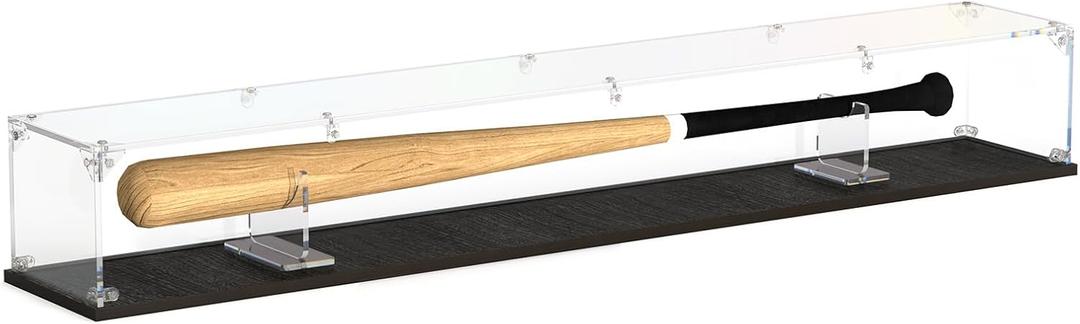 Acrylic Baseball Bat Display Case, 39" Clear UV-Protected Dust-Proof Showcase, 3mm Thick, 360° Visibility for Home, Office, Sports Collectors & Gift Display (39*5*5in)