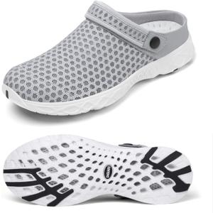 SAGUARO Men's Women's Quick Dry Garden Shoes Lightweight Breathable Gardening Clog Water Shoes Mesh Sandals for Sports Outdoor Beach Pool Exercise Size 43