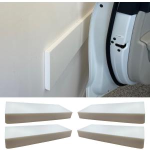 4PCS Garage Wall Protector Car Door Protectors - Anti-Collision Foam Padding Thick Parking Stopper Car Door Bumper Guards - Self Adhesive Garage Wall Pad for Warehouse Parking Assist (White)