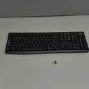 Logitech K270 Wireless Keyboard for Windows, 2.4 GHz Wireless, Full-Size, Number Pad, 8 Multimedia Keys, 2-Year Battery Life, Compatible with PC, Laptop, Black