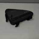 WOTOW Bike Frame Storage Bag, Water Resistant Reflective Bicycle Triangle Bag with Two Side Pockets, Strap-On Under Seat Tool Accessories Pouch for Mountain Road Bike Trip (2L) (Black)