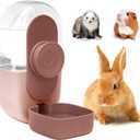 Kenond 28oz Hanging Automatic Rabbit Water Bottle, Guinea Pig Water Bottle No Drip, Gravity Water Dispenser for Cage, Suitable for Guinea Pig, Bunny, Hamsters and Other Small Animals(Pink)