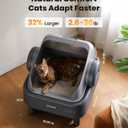Oneisall Self Cleaning Litter Box: Ease S1 Open-Top Cat Litter Box Rinsable Easy Clean, with Safety Protection & 11L Large Waste Bin & 40pcs Waste Bags, Automatic Cat Litter Box for Multiple Cats
