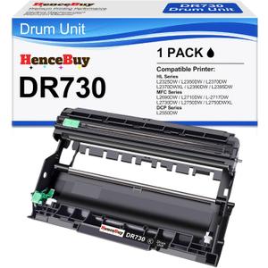 DR730 Drum Unit (Not Toner) Replacement for Brother DR730 DR-730 DR760 DR-760 Drum Unit Work with MFC-L2750DW HL-L2370DW MFC-L2710DW HL-L2350DW DCP-L2550DW Printer (1 Pack, Black)