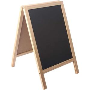 BangQiao Freestanding Wooden A Frame Double Sided Chalkboard for Tabletop Menu Board, Wedding Message Sign