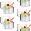 Angoily Transparent Yogurt Cups 10 Pack 3.14X3.14X9.25 Inch Multi-Function Glass Dessert Bowls for Pudding Ice Cream Parties Weddings Home Dining