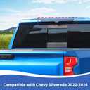 RAZPOY Smoke 3rd Third Brake Light Cover Trim Compatible with Chevy Silverado & GMC Sierra 2022 2023 2024 2025 2026, Smoked Black