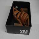 SM New York NWB Brown Block Heel Sandals Open Toe Slip-On‎ Neutral Shoes  7 