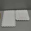 5 Pcs Dessert Table Display Set - 2 Pcs 3-Tier Dessert Display Stands & 3 Pcs Serving Tray - Dessert Trays Dessert Stands Treat Table Displays Set for Tea Parties,Birthdays & Baby Showers (White)