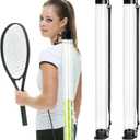 Hiceeden 2 Pack Tennis Ball Pick Up Tube with Strap, Tennis Ball Tube Picker Grabber, Tennis Ball Hopper Collector Tube for Retrieving Ball, Holds 15 Balls, Clear