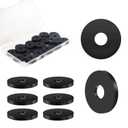Rubber Washers - 60 PCS Flat Rubber Washers for Bolts Spacers, 3/4" OD x 1/4" ID x 1/8 Inch Thickness, Heavy Duty Abrasion Resistant, Black Vibration Damping Pads