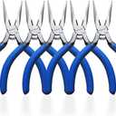 KAIHAOWIN Mini Needle Nose Pliers 5"-5 Pack KAIHAOWIN Small Long Nose Pliers with Wire Cutters, Spring Loaded Thin Needle Nose Pliers, Precision Pliers Set for Crafts/Jewelry Making/Tiny Project