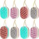 Boao 8 Pcs Bath Sponge for Women Men, Soft Shower Sponge Body Wash Scrubber Gentle Cleaning Loofahs for Shower(Random Colors,Multicolor)