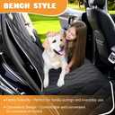 Dog Car Seat Cover for Back Seat 100% Waterproof, Long-Lasting and Soft Nonslip Backseat Cover for Cars, SUVs and Trucks, 600D Oxford Fabric, Black-White, Standard (54" W x 59" L)
