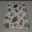 Febbleshow Funny Christmas Wrapping Paper for Boys Girls Kids - Xmas Gift Wrap with Green Monster, Trees, Snowflakes & Presents - 4 Jumbo Sheets, 28" x 40" Each (32 sq. ft ttl), Easy to Store Pack of 2