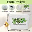 Peace Love St Patrick's Day Cosmetic Pouch with Zipper Irish Blessing Shamrock Make up Bags Saint Patricks Party Favors Small Travel Organizer for St Patricks Day Gifts for Women Friends YT0072