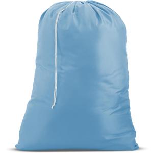 Nylon XL Laundry Bag - Locking Drawstring Closure, Machine Washable, These Large Bags Will Fit a Laundry Basket and Strong Enough to Carry up to Two Loads of Clothes (Light Blue | 30" x 40")