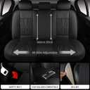 MINGBRON Leather Seat Covers,Car Seat Protector Waterproof,Seat Covers Full Set, Car Seat Protectors 5 Seats,Automotive Seat Covers Fit for Most Cars Black
