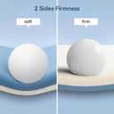 Memory Foam Firm Pillows for Sleeping, 4'' Orthopedic Cervical Neck Pillow with Two-Sided Reversible Cover,Medium Firm Gusseted Gel Pillows for Back & Side Sleepers, 24*16*4’‘
