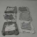 Ramede 6 Pack Baby Swaddle Blanket with Hats Sleep Swaddle for 0-3 Months Newborn Sacks Soft Cotton Wearable for Boy Girl (Cloud,Grey)