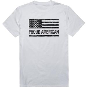 Rapiddominance America Tees Proud American (X-Large, White)
