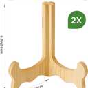 2 x NiHome Wooden Display Stand for Plates, Photos, Frames, Books, Art, Collectibles, Cookbooks, Easy Assembly Versatile Card and Menu Display Holder, Sleek Design for Home, Office, Gallery Dcor (2PCS)