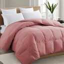 TEXARTIST Premium 2100 Series King Comforter All Season Breathable Dusty Pink Comforter Soft Quilted Down Alternative Duvet Insert with Corner Tabs Luxury Hotel Style (90"x106")