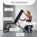 FF Finer Form 5-in-1 Weight Bench, Adjustable & Foldable for Bench Press, Strength Training and Full Body Workout, Perfect for Dumbbell Sets or an Adjustable Dumbbell Set in Your Home Gym, 35 x 14.2 x 11.2 in