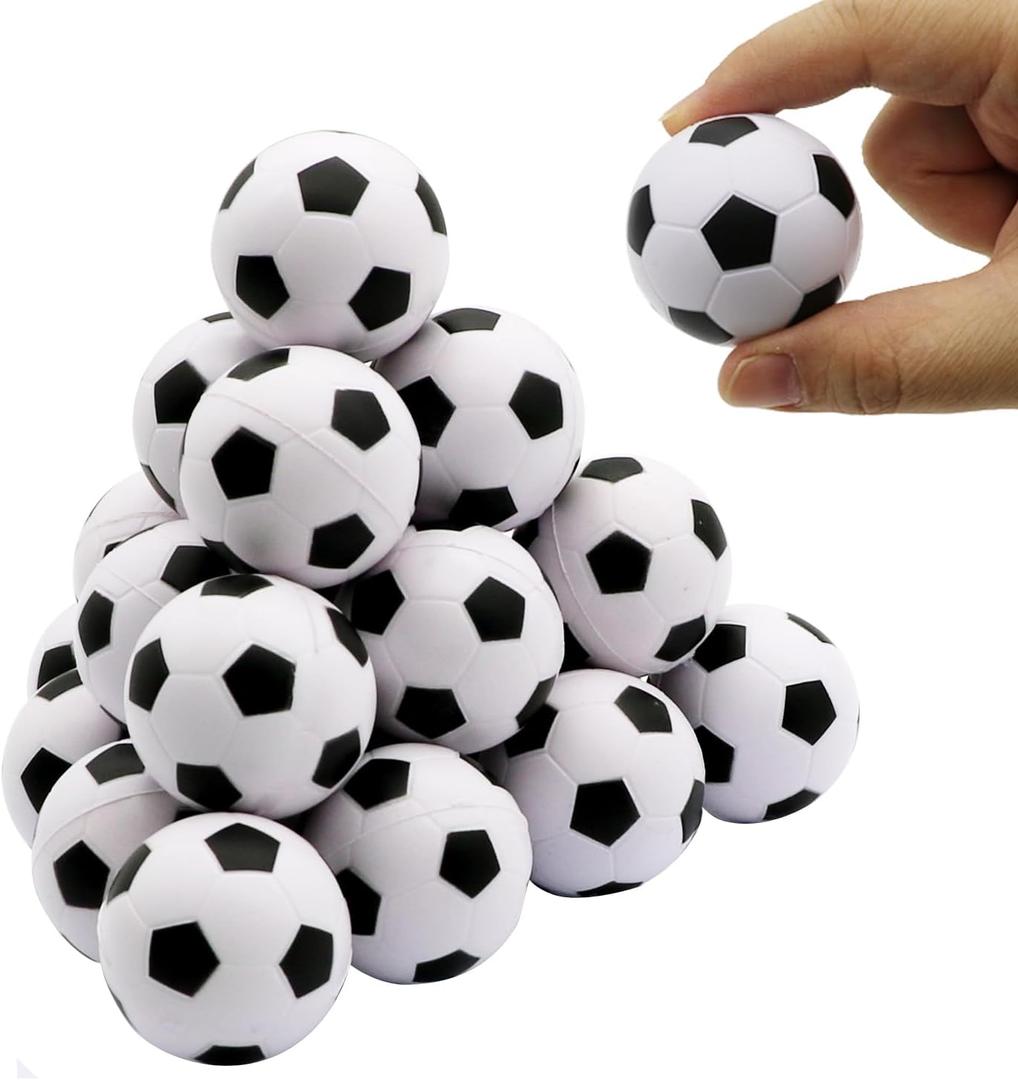 20 PCS Mini Soccer Stress Balls Bulk 1.6 inch Foam Soccer Squeeze Balls Small Mini Sports Themed Balls Soccer Party Favors for Kids Stress Relief for School Carnival Reward