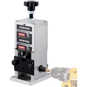 CREWORKS Manual Wire Stripper Machine, 0.06"-1" Wire Stripping Machine, Wire Stripping Tool for 1.5-25mm Scrap Wire, Drill Powered Cable Stripper for DIY Cable, Copper Wire Stripper for Leftover Cable