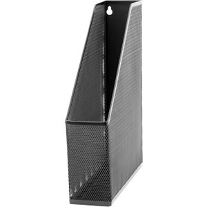 U Brands Mesh Steel Magazine File Holder, 12.5" x 9.8" x 3", Black, Desk Organizer for Magazines, Documents, Files and Folders, Modern Office Accessory