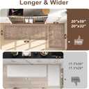 KIMODE Anti Fatigue Kitchen Mat 20"x59"+20"x32", Boho Distressed Kitchen Rugs Sets of 2, Kitchen Mats for Floor Cushioned Non Slip, Comfort Kitchen Floor Mats for Sink, Laundry, Desk Brown