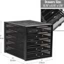 Mind Reader File Storage Drawers, Desk Organizer, Multi-Purpose, Crafts, Office, Metal Mesh, 11"L x 14"W x 11"H, Black, 5 Drawer