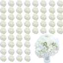 AVIVIHO 106 Pcs White Hydrangea Artificial Flowers Bulk Fake Flower Faux Hydrangeas Silk Flowers with Stems for Wedding, Parties, Table Centerpieces, Bridal Bouquet, Baby Shower, Home, Festival Decoration