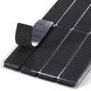 (1x4 Inch, 16 Sets) Strips with Adhesive for Fabric, No Sew Stick On for Fabric, Sticky Back for Clothes, Curtains - Heavy Duty Double Sided Hook and Loop Hem Tape Fasteners, No Sewing No Iron, Black