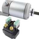 18757 Starter with Relay for Yamaha Grizzly 350 2007-2014 Wolverine 350 2006-2009 YFM35 YFM350 Bruin 2004-2006 YZF600R YZF 600R 1997-2007 YZF600R 599cc Engine 2000-2007 SMU0269, 3HE-81800-00-00