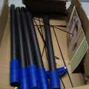 Adjustable Metal Leaf Rake Long Handle, Garden Rakes for Lawns Heavy Duty Leaves with Expandable Head 8-17", Yard Women Kids Rake for Gardening RV Camping