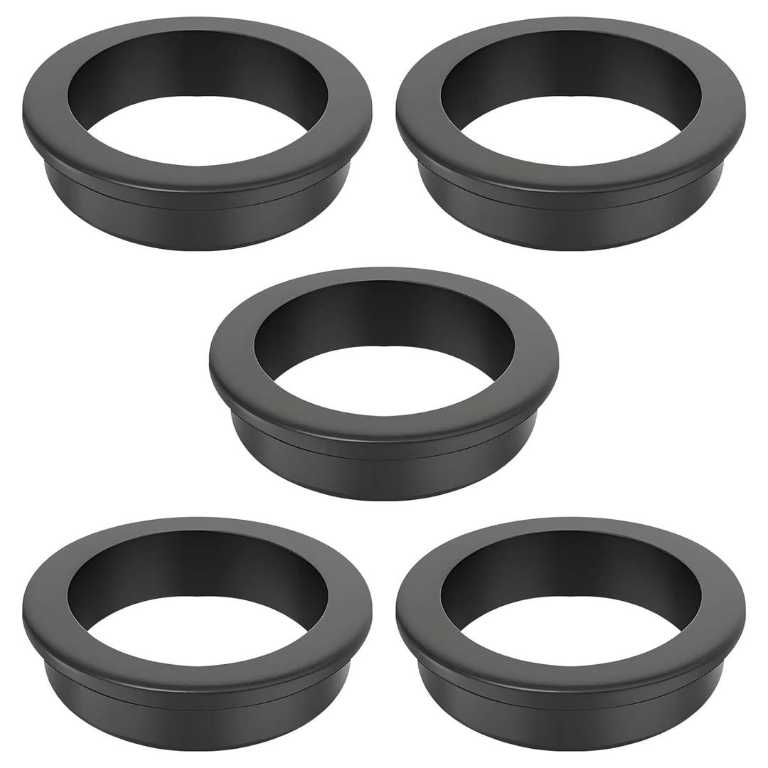 5 Pack 2-1/16" ID Rubber Grommets, 2-1/2" Drill Hole Firewall Grommet - Top Hat Cable Protectors for Automotive Wiring, Electrical Boxes, DIY Enthusiasts