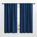 Blackout Curtains Window Panel Drapes - (Moroccan Blue Color) W42 x L63, 2 Panels, Home Decoration Light Blocking Thermal Insulated Blackout Rod Pocket & Back Loop Draperies for Living Room