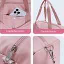 Ceneda Small Gym Bag for Women, 12 inch Mini Gym Bag with Wet Pocket, Lightweight Tote for Gym, Sport, Workout - Pink