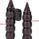 Pair of 1" Dual Black Motorcycle Bar End Hand Grips Handlebar Compatible with Cruisers Harley Yamaha Suzuki