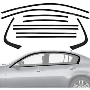 Stainless Steel Window Trim Chrome Delete for Infiniti G37 Sedan 2007-2015 Black Window Trim Blackout Kit