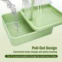 Bird Bath for Cage, Automatic Parakeet Bath with Pump, Indoor Bird Shower with Running Water, Filter, Bird Cage Accessory for Pet Birds, Lovebirds, Finches, Cockatiel