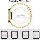 MioHHR Slim Metal Bands Compatible with Apple Watch Bands for Women 38mm 40mm 41mm 42mm (Series 11 10), Stainless Steel Strap Bands for iWatch Series 11 10 9 8 7 6 5 4 3 2 1 SE3/2/1, Gold