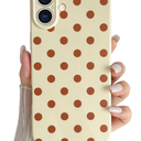 Skyseaco Compatible with iPhone 15 Pro Max Case Cute Polka Dot Phone Case Soft Slim TPU Shockproof Phone Cover Full Camera Protection for Women Girls 