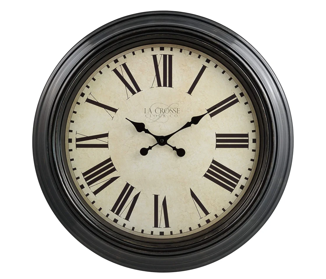 La Crosse Clock 404-2658 23-Inch Maxwell Quartz Wall Clock